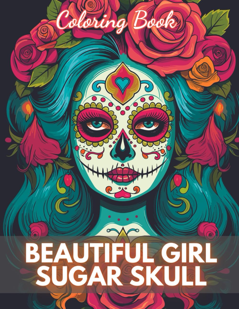 Beautiful Girl Sugar Skull Coloring Book for Adults: 100+ New Designs for All Ages