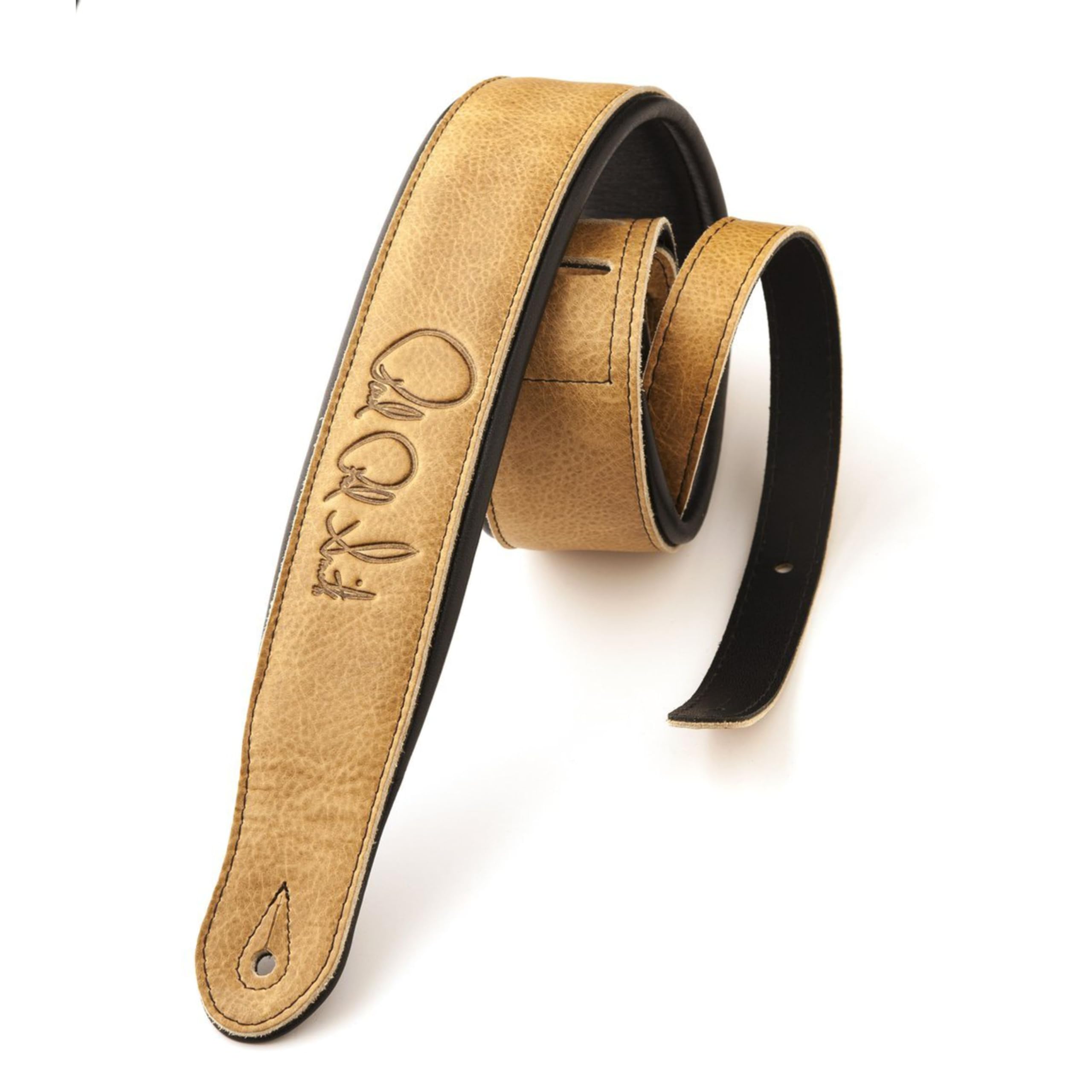 PRS Signature Leather Strap Sandstone/Black - Gitarrengurt