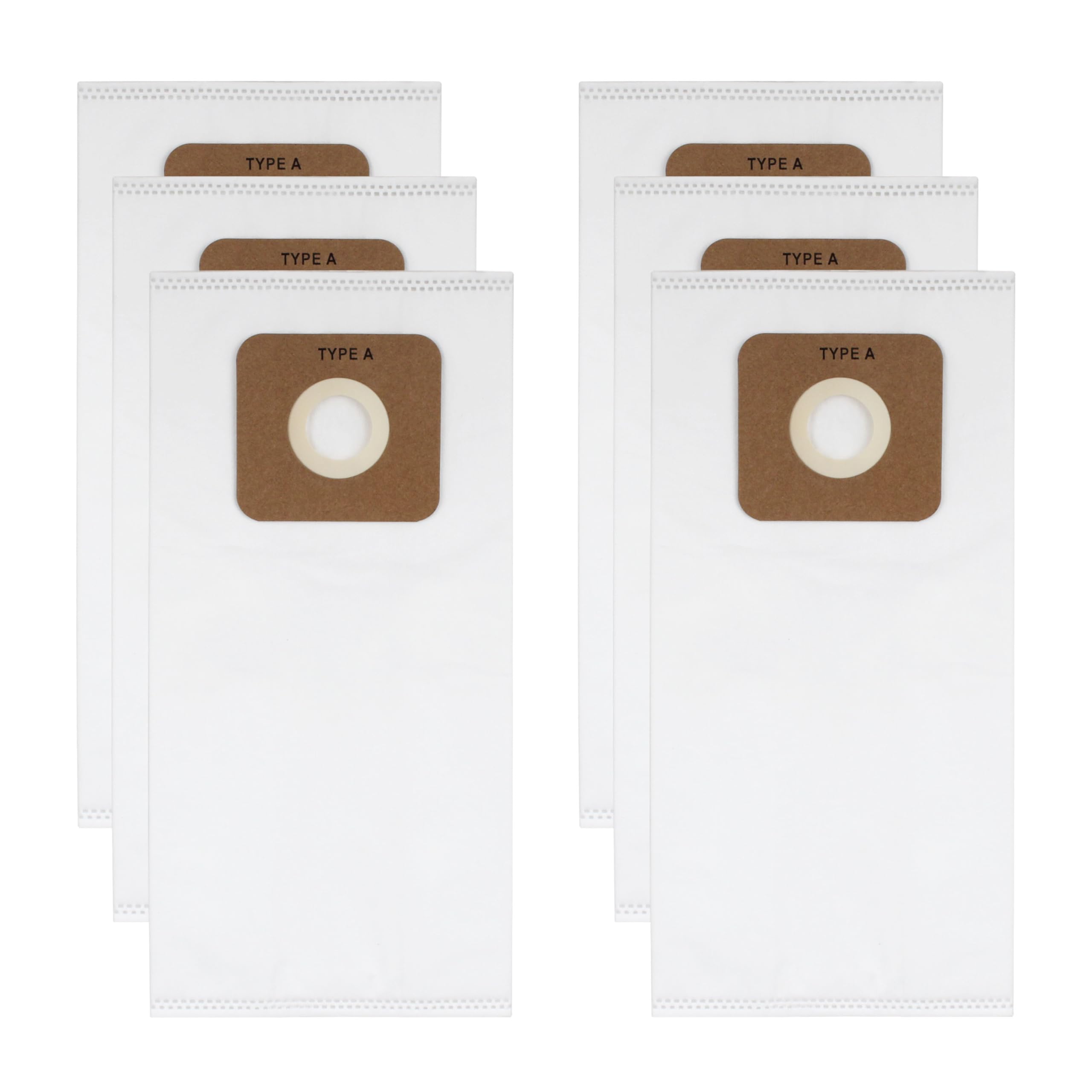 6 Pack Type A HEPA Vacuum Bags for Riccar Most Vibrance Type A R-Series,2000,4000 & Simplicity S20EZM 5000,6000,Part RAH-6/SAH-6
