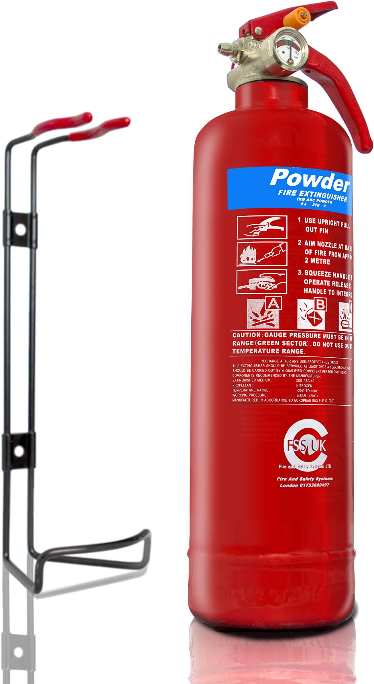 CAR FIRE EXTINGUISHERS 1100 MULTI PURPOSE DRY POWDER 1 KG IDEAL FOR CARS VANS TAXIS TRUCKS VEHICLES CARAVANS MOTOR HOMES ETC. CE MARKED (RED)