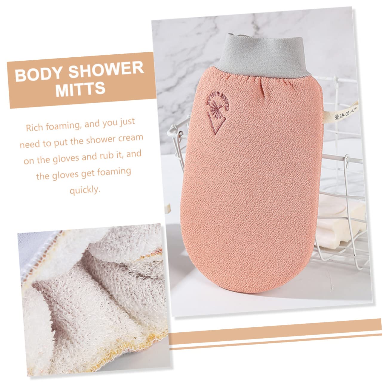 Healeved 6pezzi Guanti Esfolianti Per Doccia Guanti Da Bagno Spessi Massaggio e Pulizia Della Per Uso Domestico