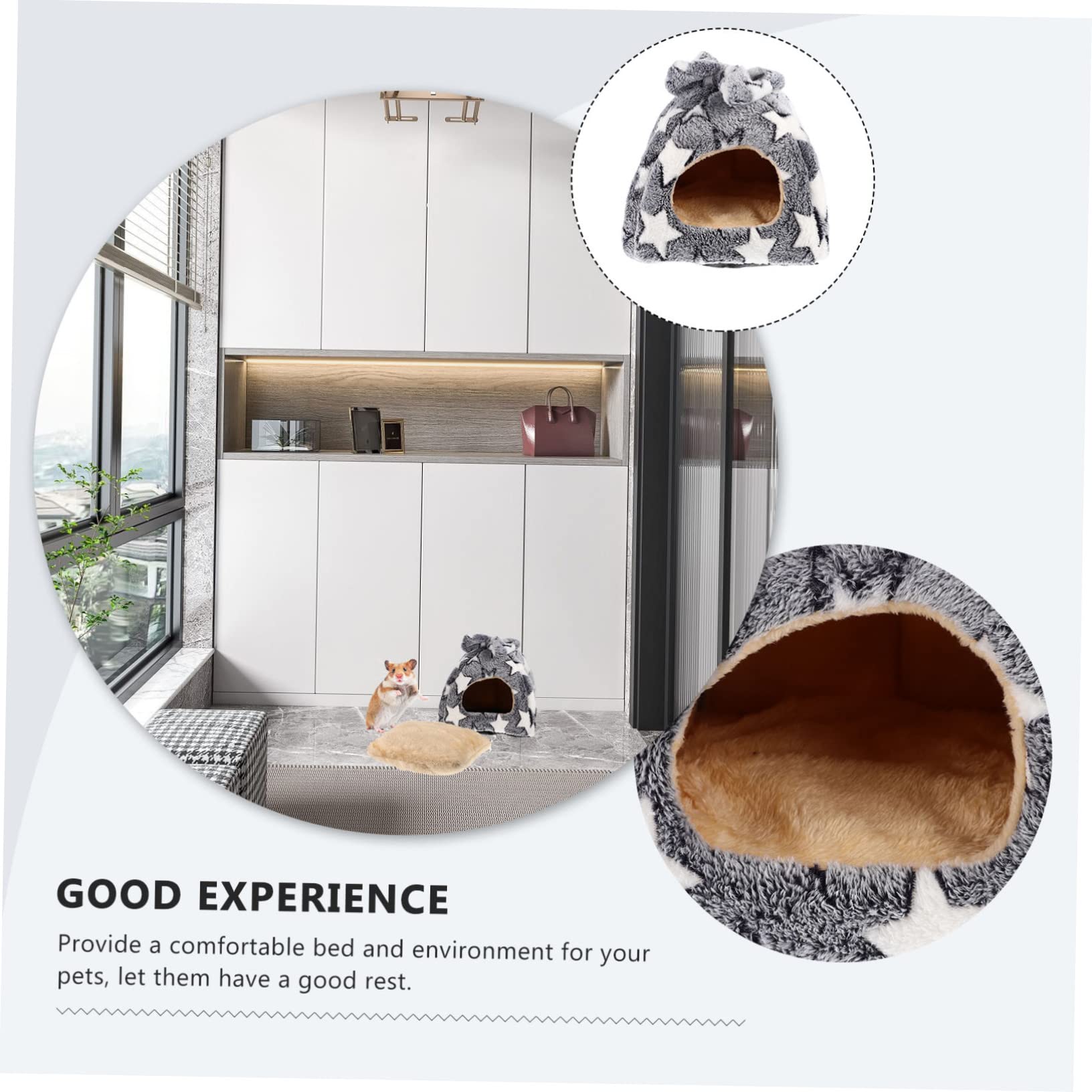 DOITOOL 2stücke Hamsterhaus Für Kleintiere Warmes Hamsterbett Mit Kuschelhöhle Aus Weichem Langlebigem Material Für Käfig Sofa Und Auto Sicher Und Bequem Für Hamster Und
