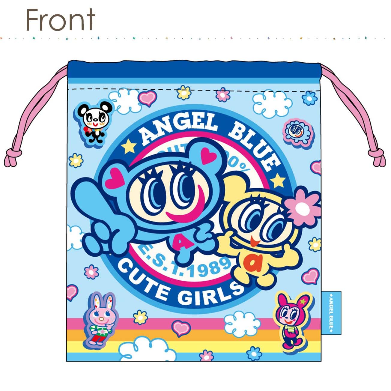 Amazon.co.jp: ジェイズプランニング エンジェルブルー 巾着 H21×W18cm