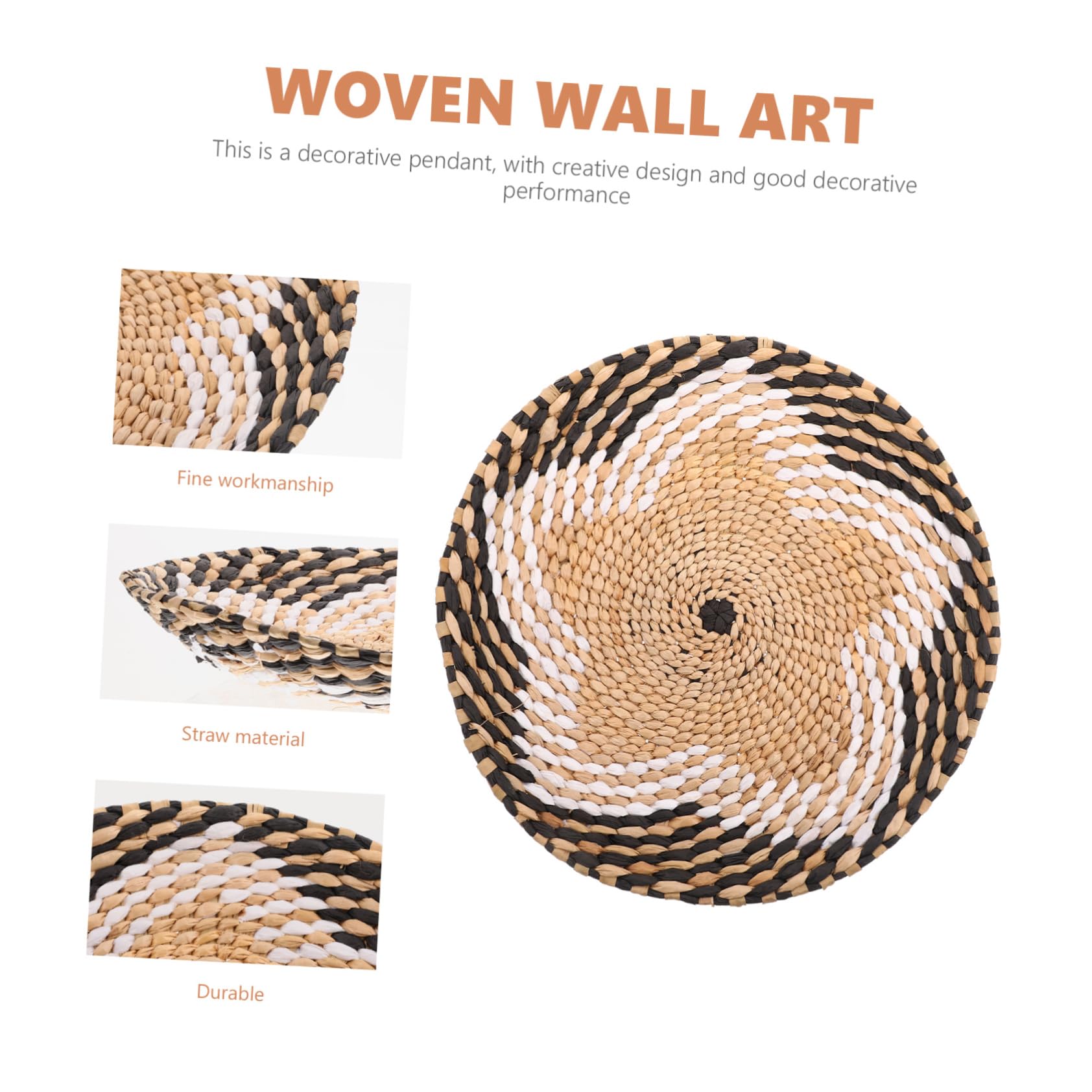 Wandbehänge ausRattan für den Innenbereich, 2 Stück Stroh-Wanddekoration, Weidendekor, afrikanische Wandkörbe, Flacher Korb, Wanddekoration, Weidenteller for die Wand, Stroh-Wandkorb