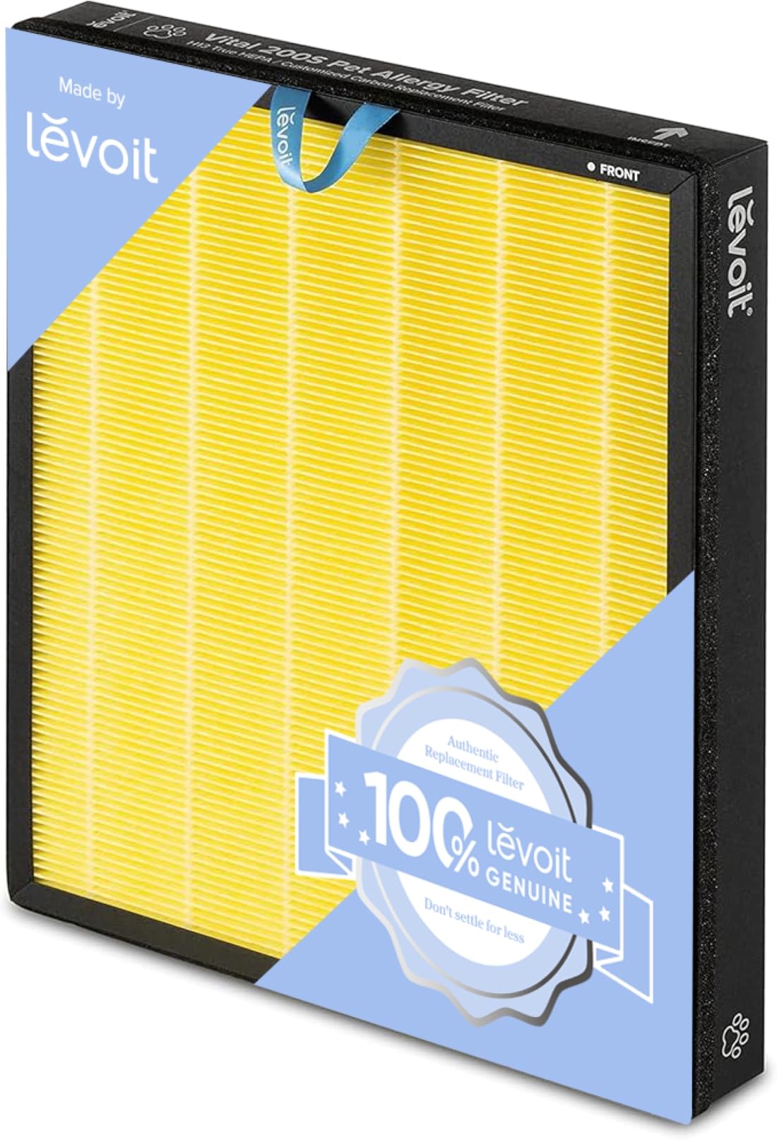 LEVOIT Vital 200S Pet Allergy Air Purifier Replacement, 3-in-1 True HEPA, High-Efficiency Activated Carbon Filter, Vital 200S-RF-PA (LRF-V201-YUS), 1 Pack, Yellow