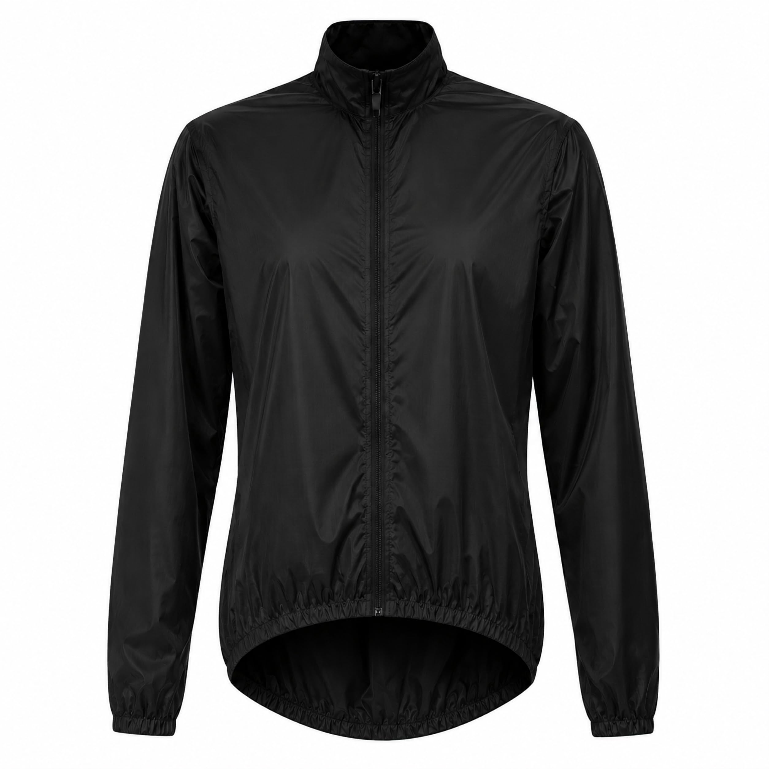 PRO' line Mantellina Ciclismo Unisex Taglia XL Antivento Antipioggia Ultra Leggera 116 gr Packable MTB Strada Gravel Running Nero Made in Italy