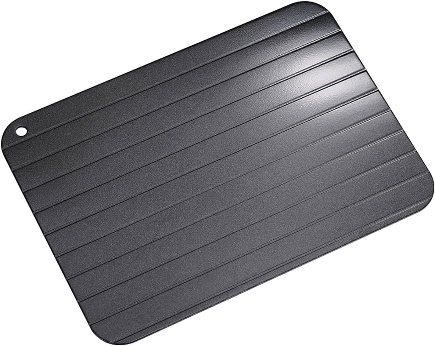 Yctze Fast Food Meat Defrosting Tray, Metal Aluminum Thawing Plate, Kitchen Gadget, Quick Defrost Mat Tray for Melting Frozen Meat, Home Essential with Drip Pan