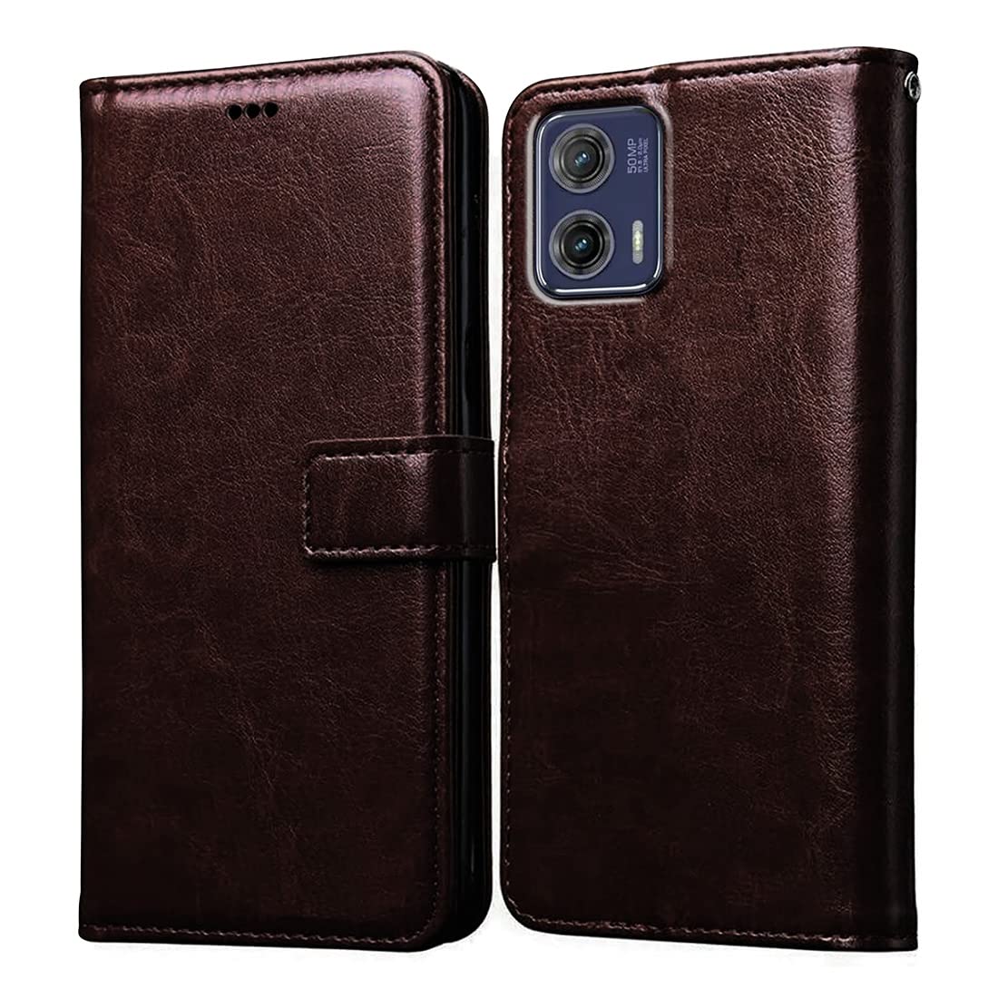 Amazon Brand- Solimo Flip for Motorola Moto G73 5G (Leather_Coffee) (B0C14WFMX5) Amazon Price History, Amazon Price Tracker