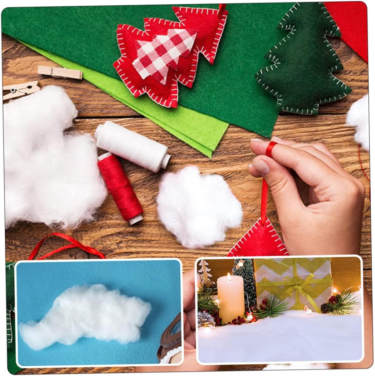 Artificial Snow Decor Christmas Snow Blanket 2pcs Thickened Cotton Winter Holiday Village Display Photo Backdrop