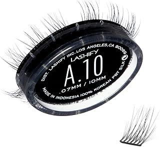 Lashify Amplify 10mm Gossamer DIY Eyelash Extensions Refill, Black, Easy False Eyelashes for a Natural Look