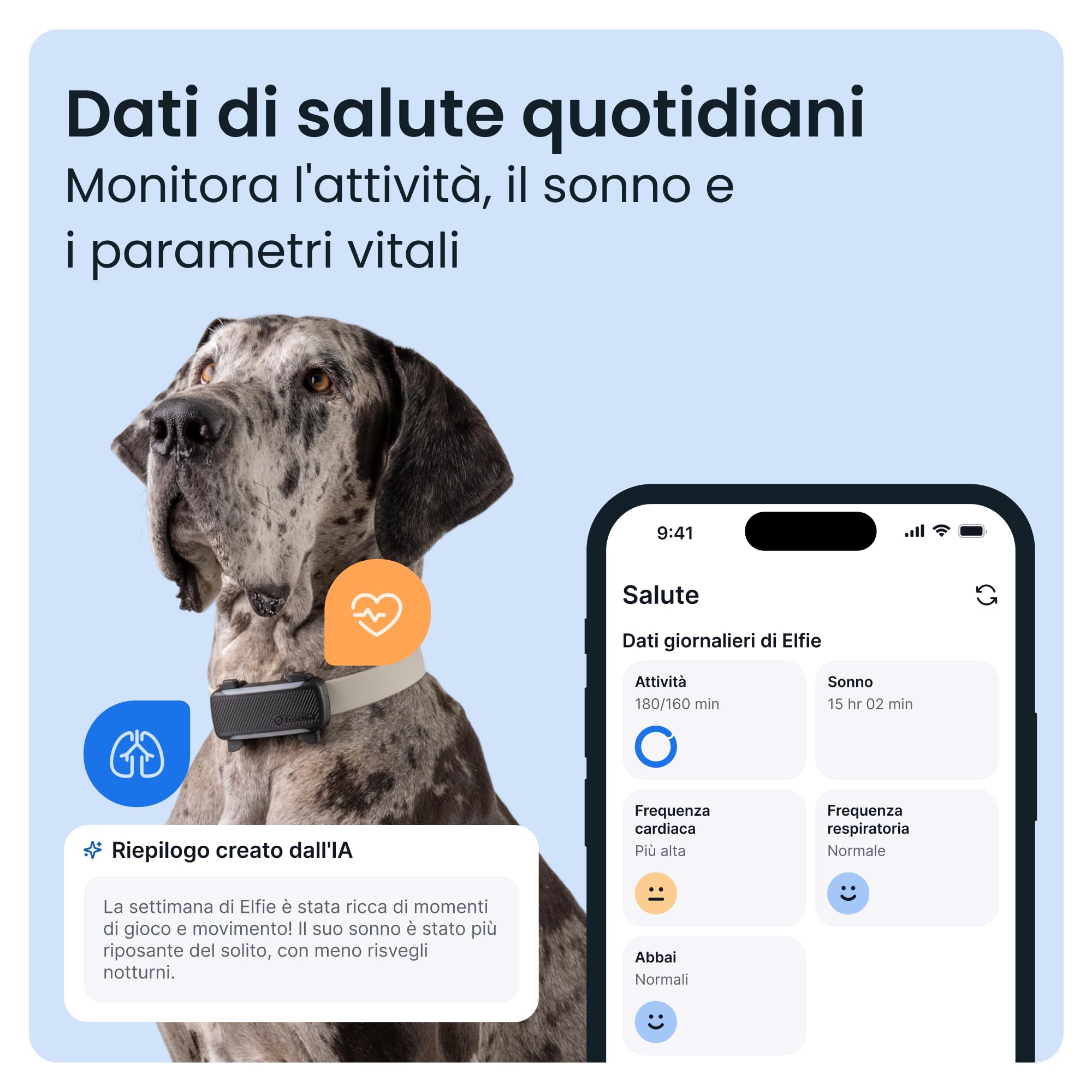 Tractive GPS Cane Intelligente XL (Nero)