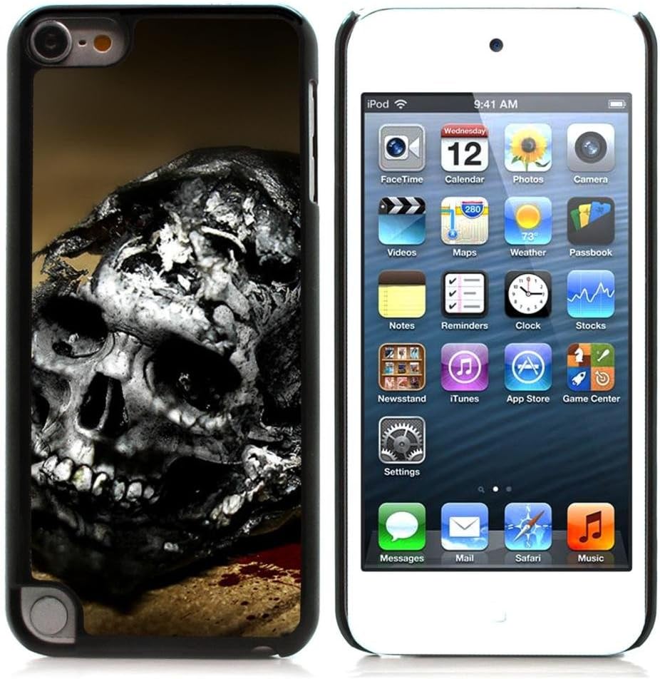 Sugar Skull Bone Hard Plastic and Aluminum Back Case FOR Apple ipod touch 5 5TH 5G