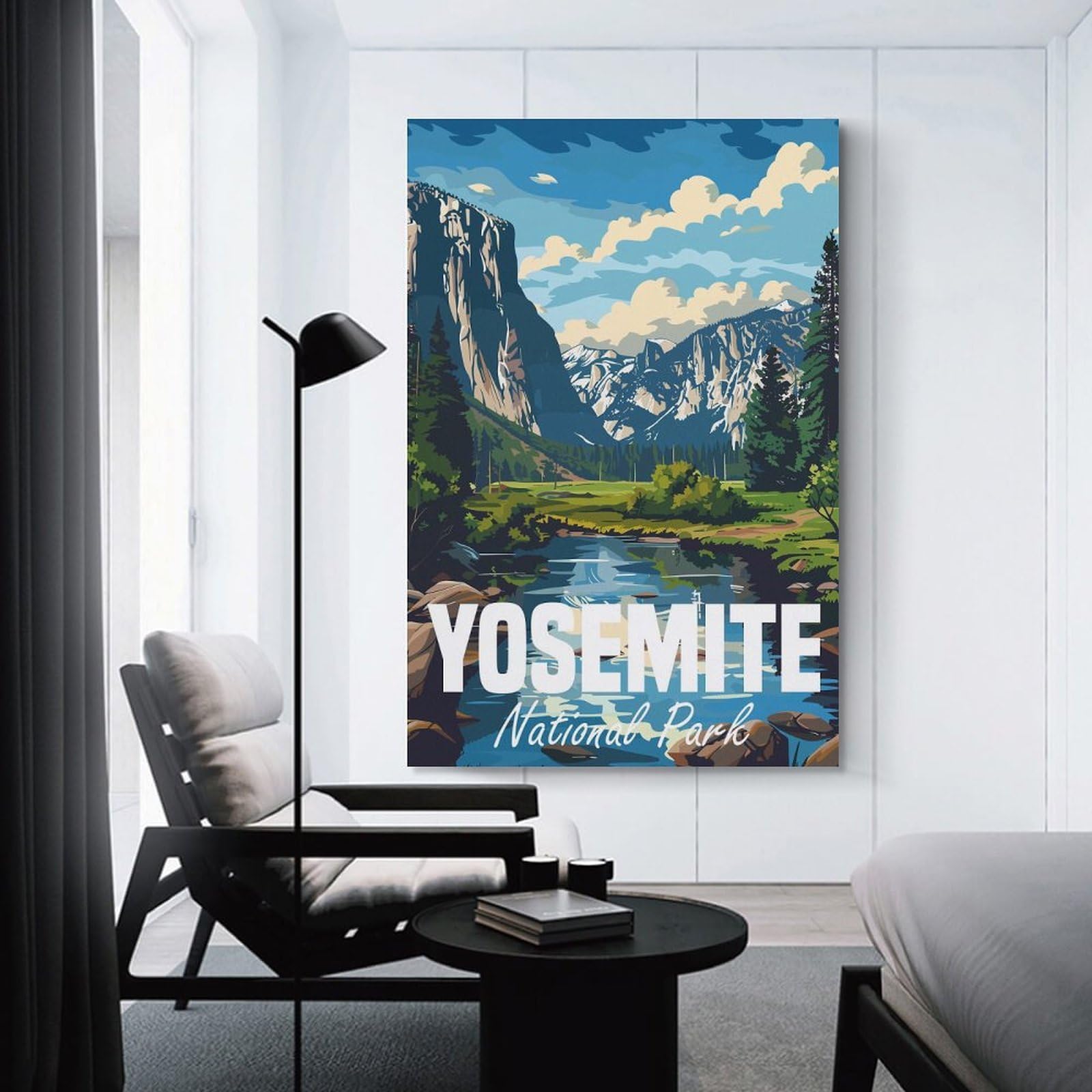 Junmoney Yosemite National Park(2) Canvas Wall Decor, 16x24inch(40x60cm), for Bedroom, Guest Room Or Reading Nook, Canvas Wall Decor for Personal Spaces