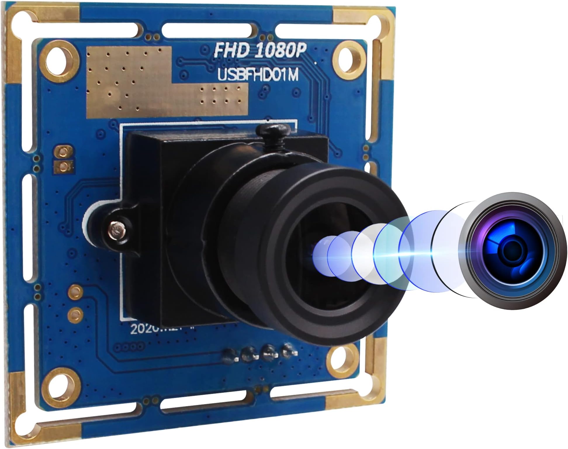 ELP 2 Megapixel USB Camera Full HD 1080P Web Camera,CMOS OV2710 Sensor Webcam,Plug and Play USB Camera Module with 3.6mm Lens,High Speed 480P 100fps USB Camera for Raspberry pi/Windows USBFHD01M-L36