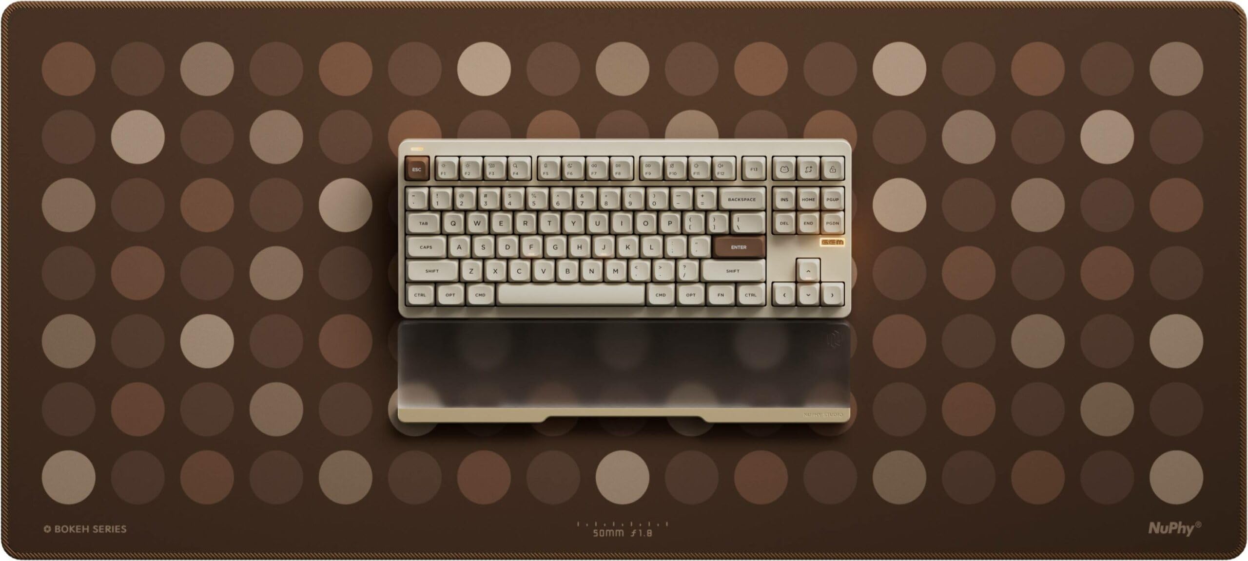 Nuphy Bokeh Desk Pad Protector, tappetino per ufficio, tappetino per mouse grande, antiscivolo, tappetino per laptop, tappetino da gioco per ufficio e casa (900x400 mm - Cosmic Mocha)