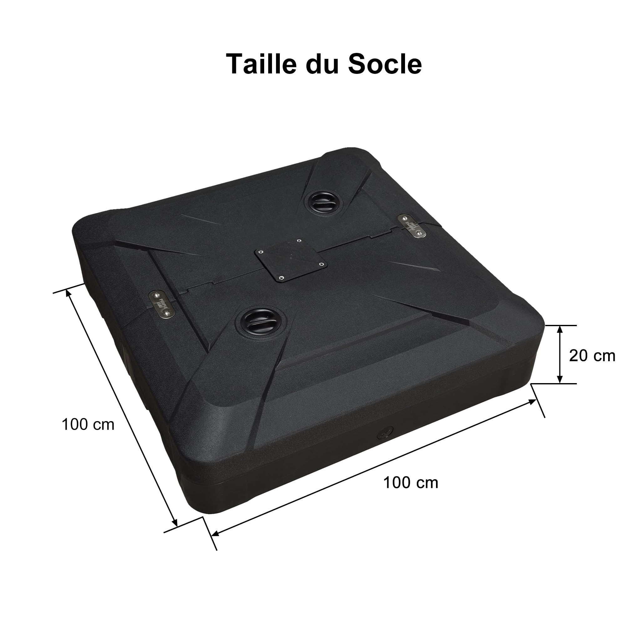 PURPLE LEAF Pied de Parasol BSCJ150 Charge Maximale 150 kg Robuste Noir
