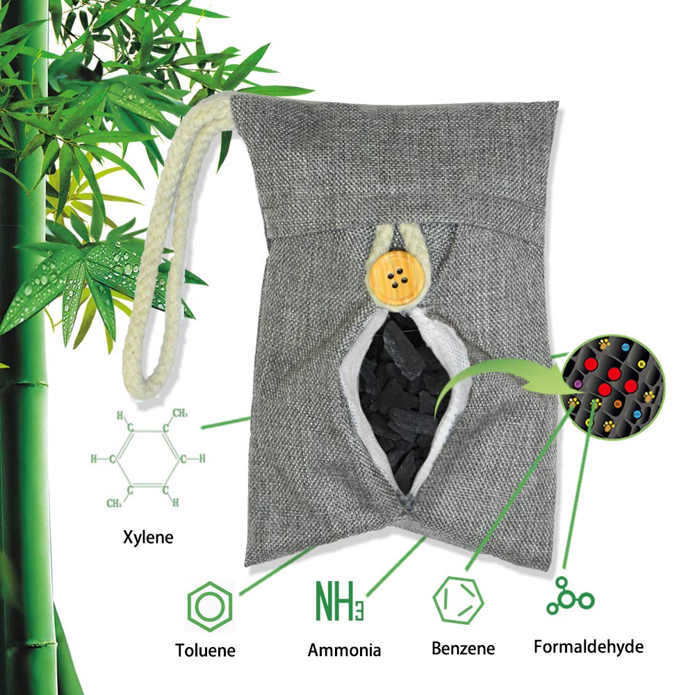 wyewye Activated Bamboo Charcoal Air Purifying Bag Charcoal bags Odor Absorber for Home Odor