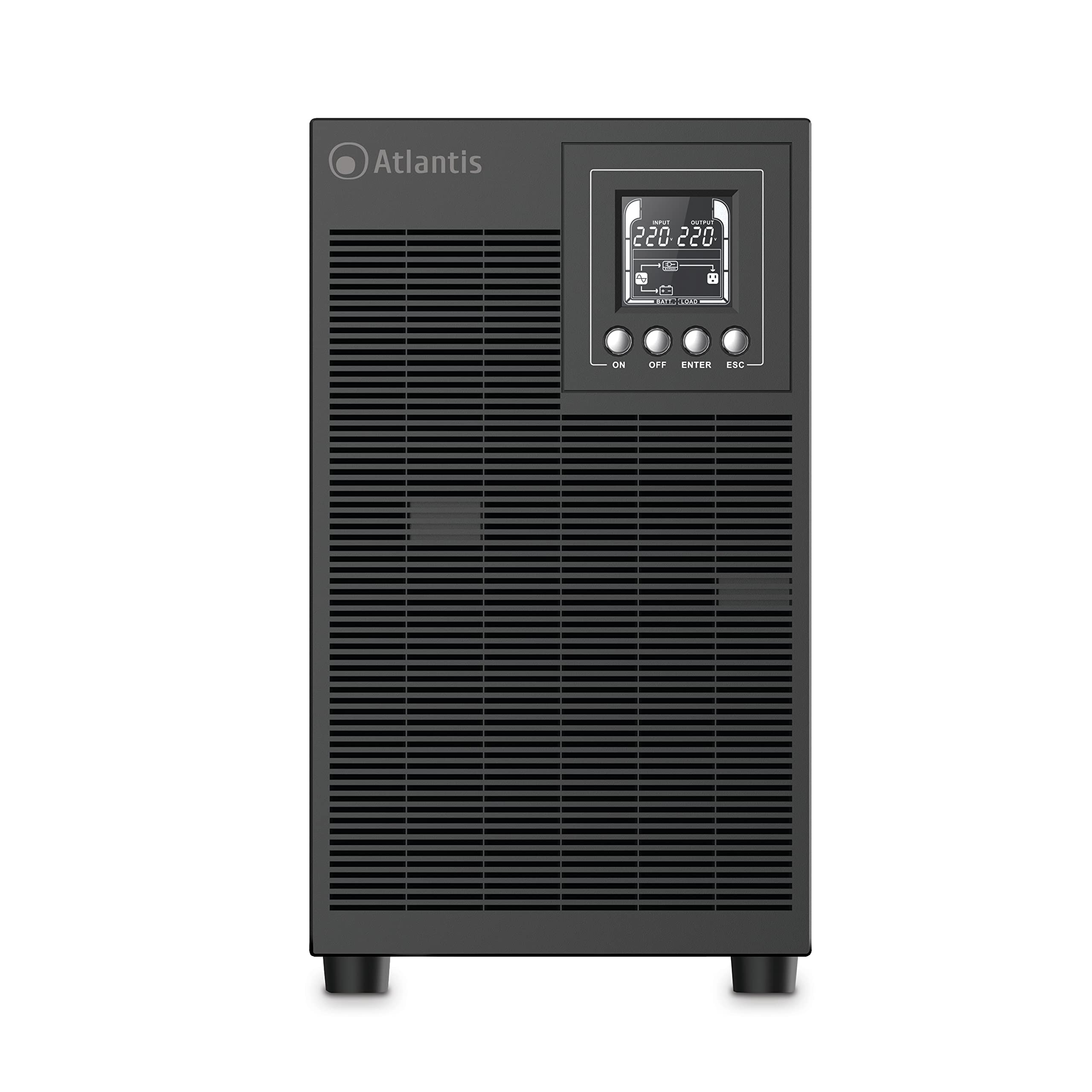 Atlantis A03-OP3002P PRO UPS OnLine Gruppo di Continuità 3000VA 2700W Tower LCD USB RS-232 4 Uscite IEC SNMP
