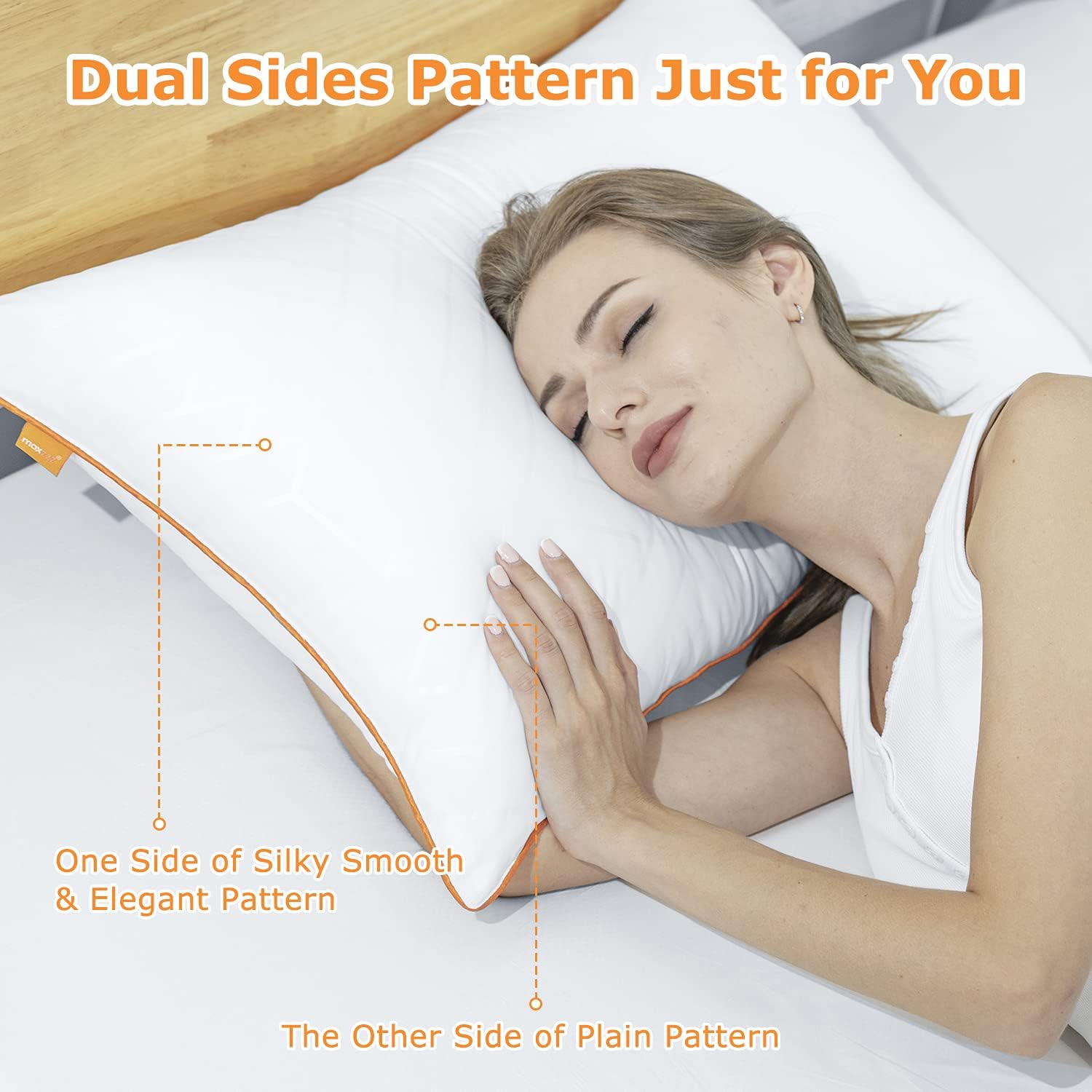 Maxzzz Pillow for Sleeping 2 Pack, Soft and Supportive Bed Pillows for Side and Back Sleepers, Down Alternative Hotel Collection, King Size Pillows : Home & Kitchen