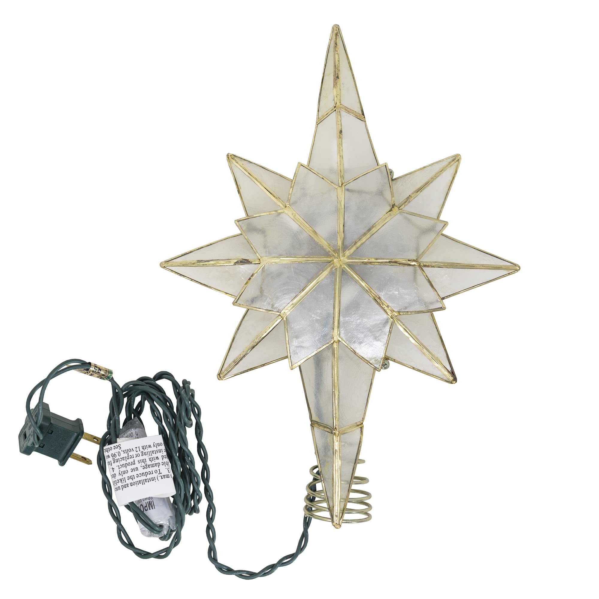 Amazon.com: Kurt Adler 10-Light Capiz Star of Bethlehem Clear