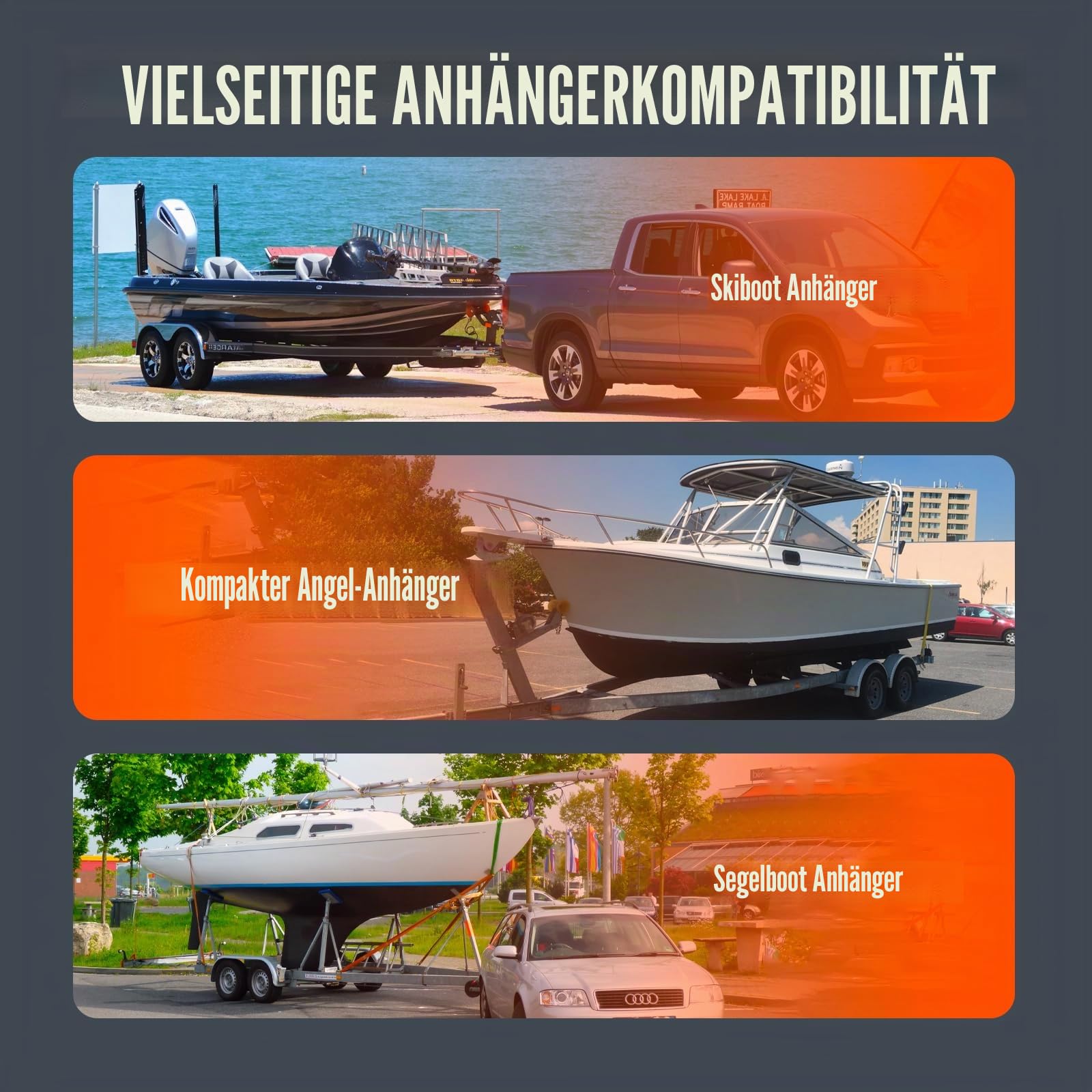 VEVOR L-Form 1,1 m Anhängerpfahl Bootsanhänger Anleitung Kurbelstütze Bootsführung, 30 cm Einstellbare Breite Boat Trailer Guide-on, Ersatzteile und Zubehör für Skiboot Fischerboot Segelbootanhänger