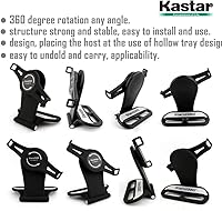 Vista 5 de Kastar Soporte giratorio de 360 grados con base plegable para todas las series iPad: iPad1, iPad2, iPad3, iPad4, iPad mini, iPad Air, tabletas