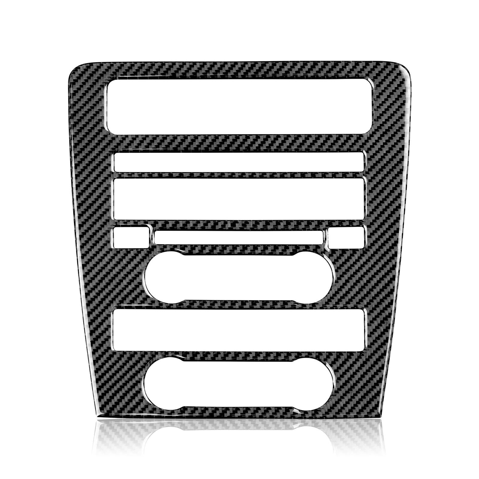 Carbon Fiber Sticker Decal Car Interior Center Control CD Decoration Panel Trim Cover for Ford for Mustang 2009-2014 Accessories FRTRGVUVXP(Style A)