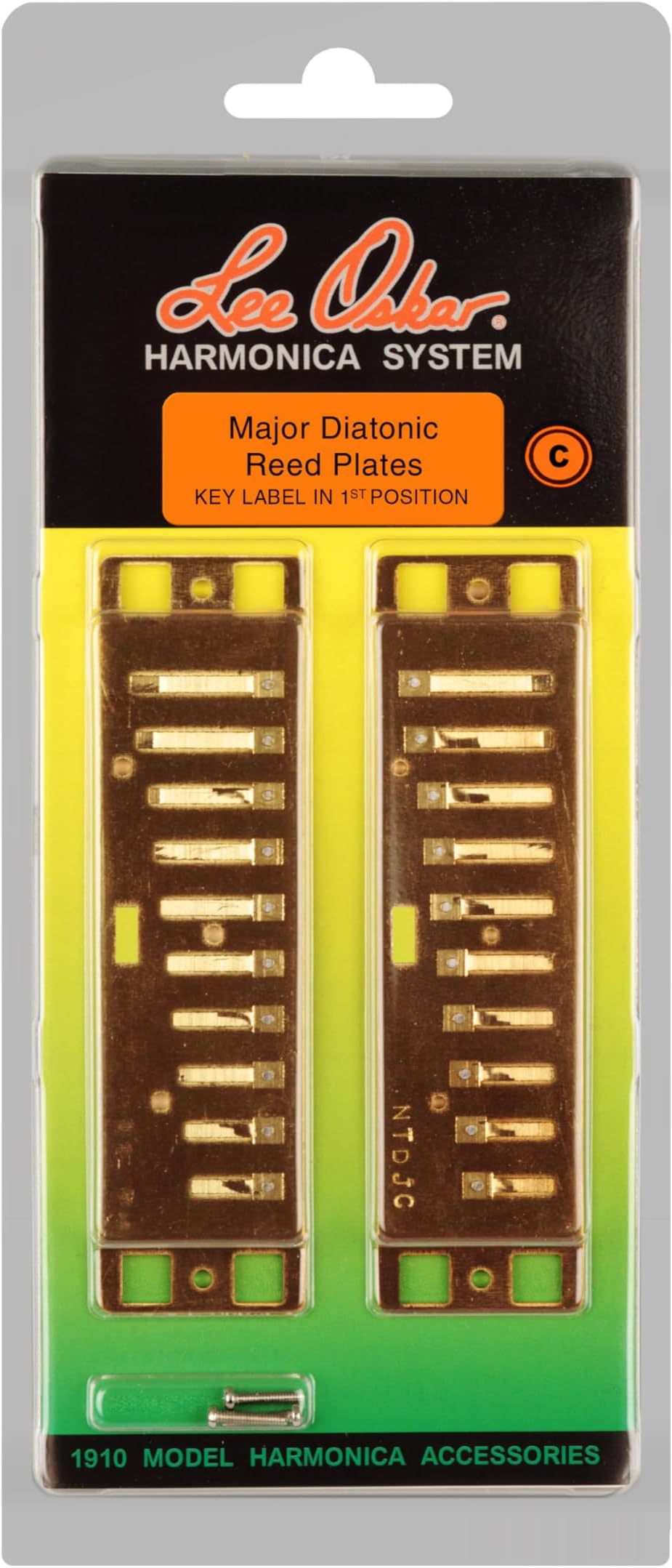 1910RP Major Diatonic Replacement Tuning Plates/Reed Plates, C, 3.5 in*1.4 in*8.5 in, Gold