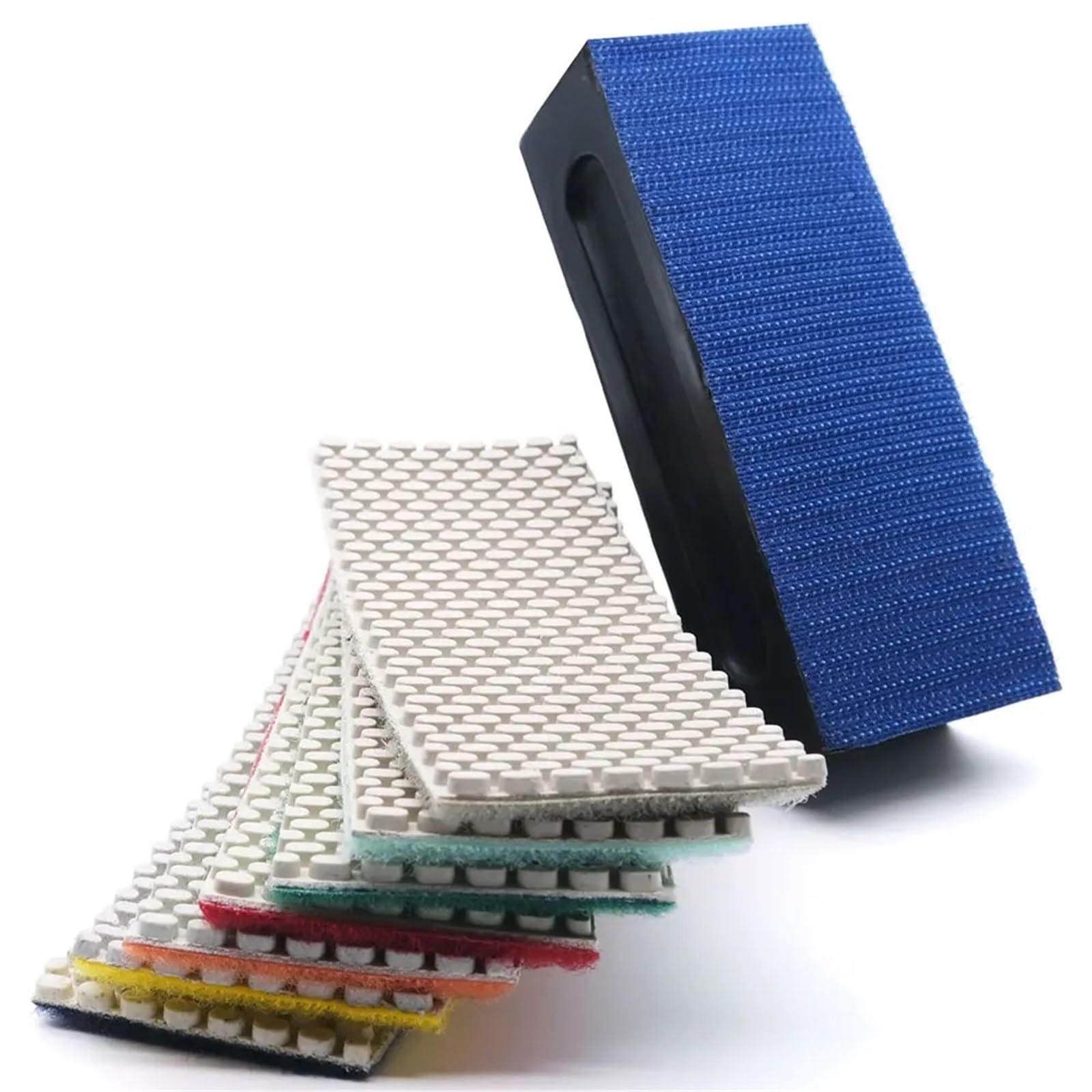 Polierpads Diamant-Handpolierpads, Kunstharzbindung, flexibel, for Beton, Glas, Marmor, Steinplatten mit Gummi-Trägerpad