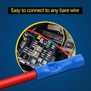 JatilEr Fuse Taps Set 2 Pcs, 20A Standards Blade Fuses Adding a Circuit Adapter, Dual-Slot Fuse Holder for Car Truck Boats