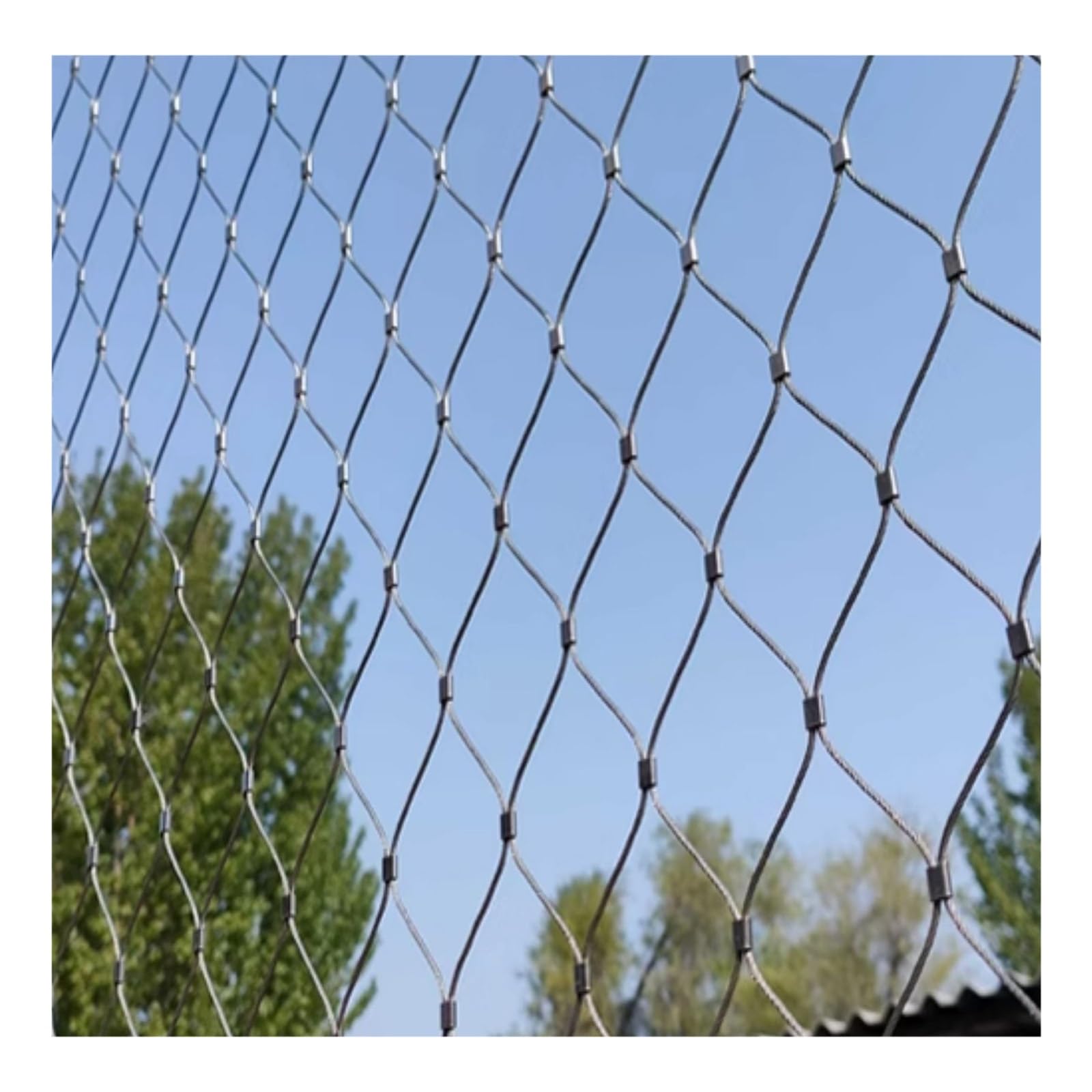 SDGBCXD stainless steel rope mesh, Multi-Strand Braiding, Stable Load-Bearing, Strong Toughness and Durable(4 * 1.5m/13.1 * 4.9ft)
