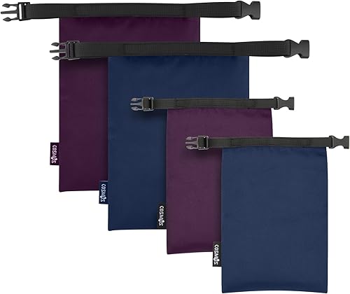 Cosmos 4 bolsas secas impermeables, mini bolsa impermeable portátil, bolsa de almacenamiento pequeña enrollable para viajes al aire libre, kayak,
