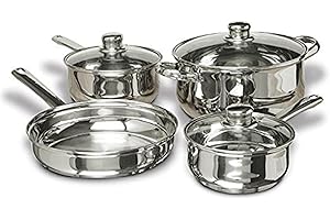 Concord Cookware 7-Piece Stainless Steel Pots and Pans Set