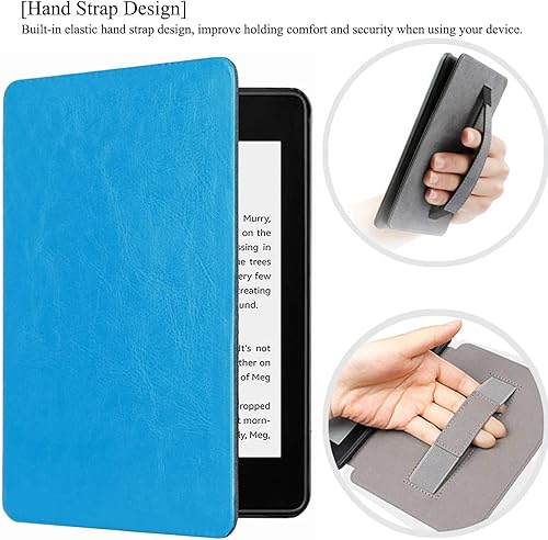 Miniatura 4 de Funda para Kindle Paperwhite 2018, delgada funda protectora de piel sintética con función de apagado y encendido automático para Kindle Paperwhite