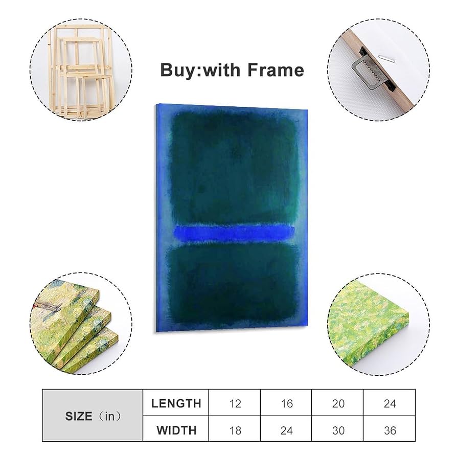 【マーク・ロスコ】抽象画 青 緑 赤 プリント ウッド Amazon｜「赤と青の組み合わせ」Mark Rothkoマーク ロスコ抽象画