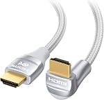Cable Matters 48Gbps Ultra HD 8K Right Angle HDMI Cable 6.6 ft (90 Degree HDMI Cable) with 8K @120Hz, 4K @240Hz and HDR Support in Black