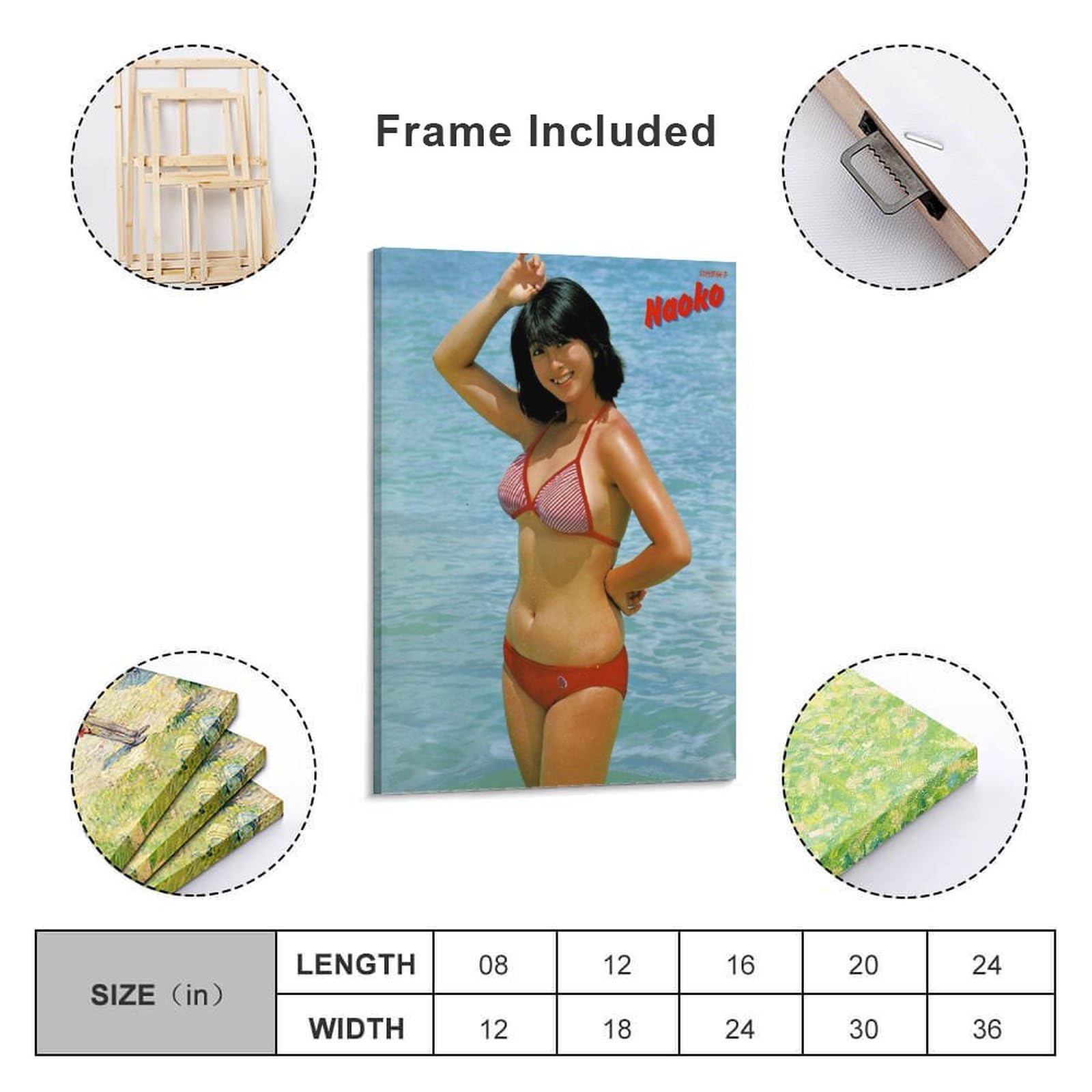 Amazon.co.jp: 河合奈保子 歌手水着写真6ポスター 印刷 ポスター