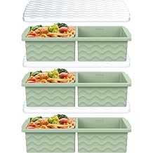 2 Cup Silicone Freezer Molds, Silicone Freezer Trays with Lid, 3-Pack