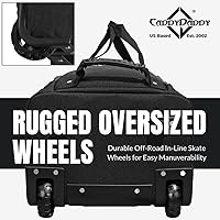 Vista 6 de CaddyDaddy Enforcer Golf Travel Bag Crush Resistant Hard Top Protection, New 18 Month Full Replacement Coverage, Durable Thick Nylon Wheels Lockable