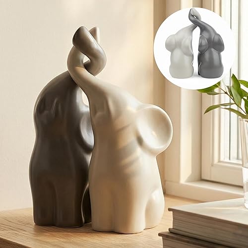 QINJIEJIE Elephant Statue Elephant Figurines Loving Gifts for Women Couples