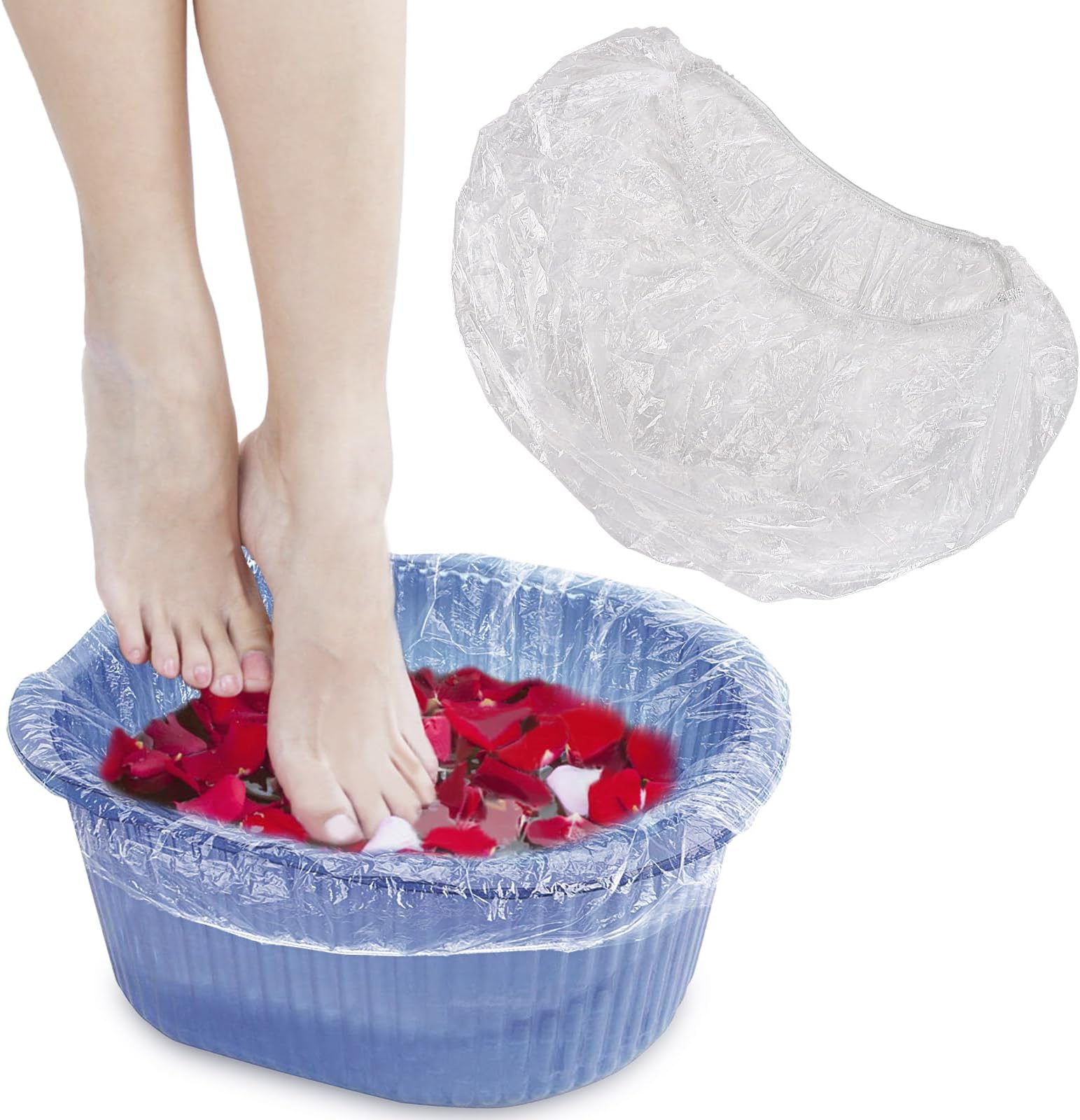 Udefineit 100PCS Disposable Pedicure Liners, Plastic Pedicure Bowl Liners