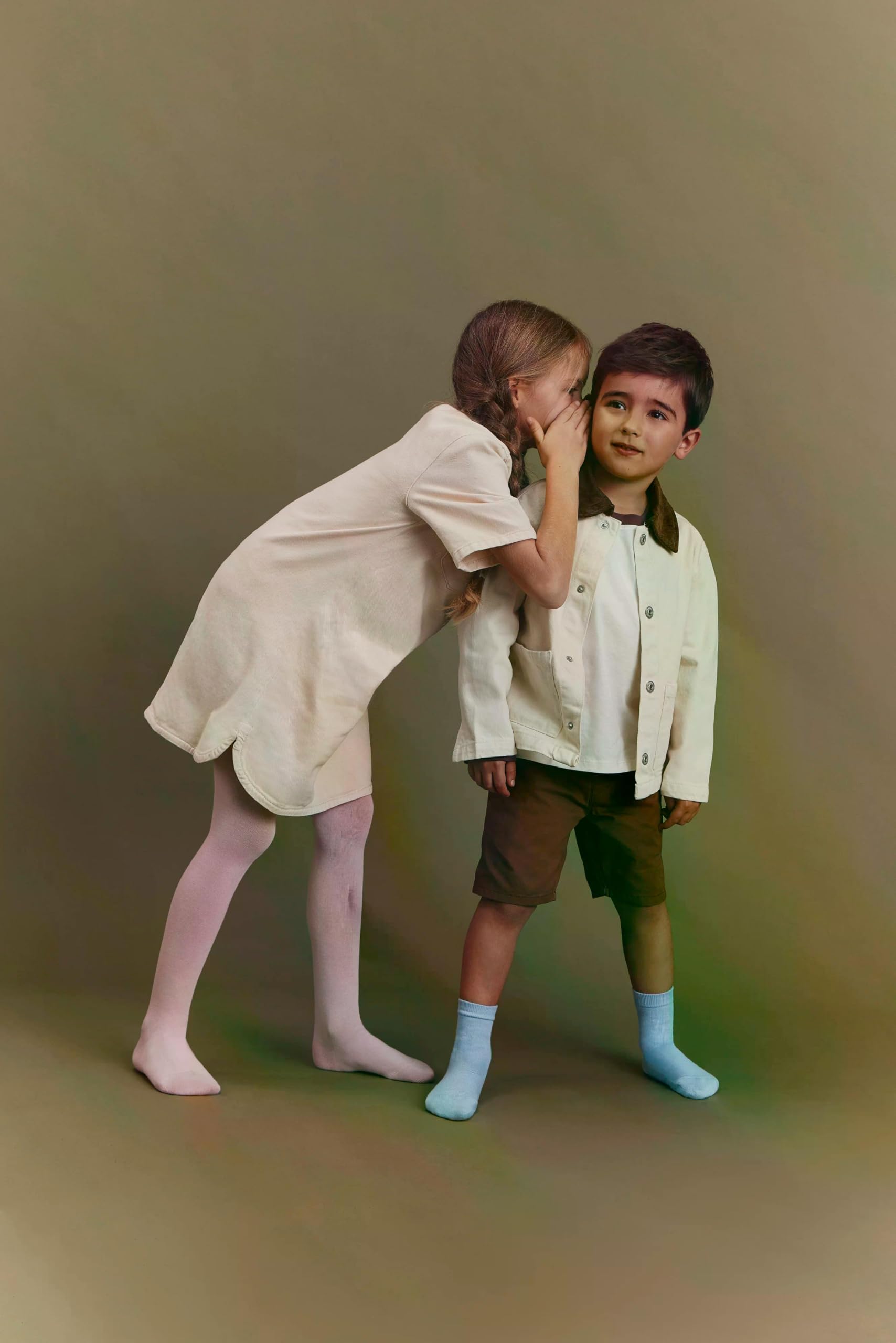 FALKE Uniseks - dzieci Rajstopy Family K Ti bio bawełna grube jednokolorowe 1 Para, Biały Off-White 2040, 134-146