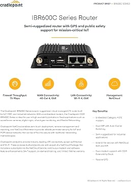 Cradlepoint IBR600C-150M-bundle 4G LTE Cat 4 w/ 3G Fallback Router