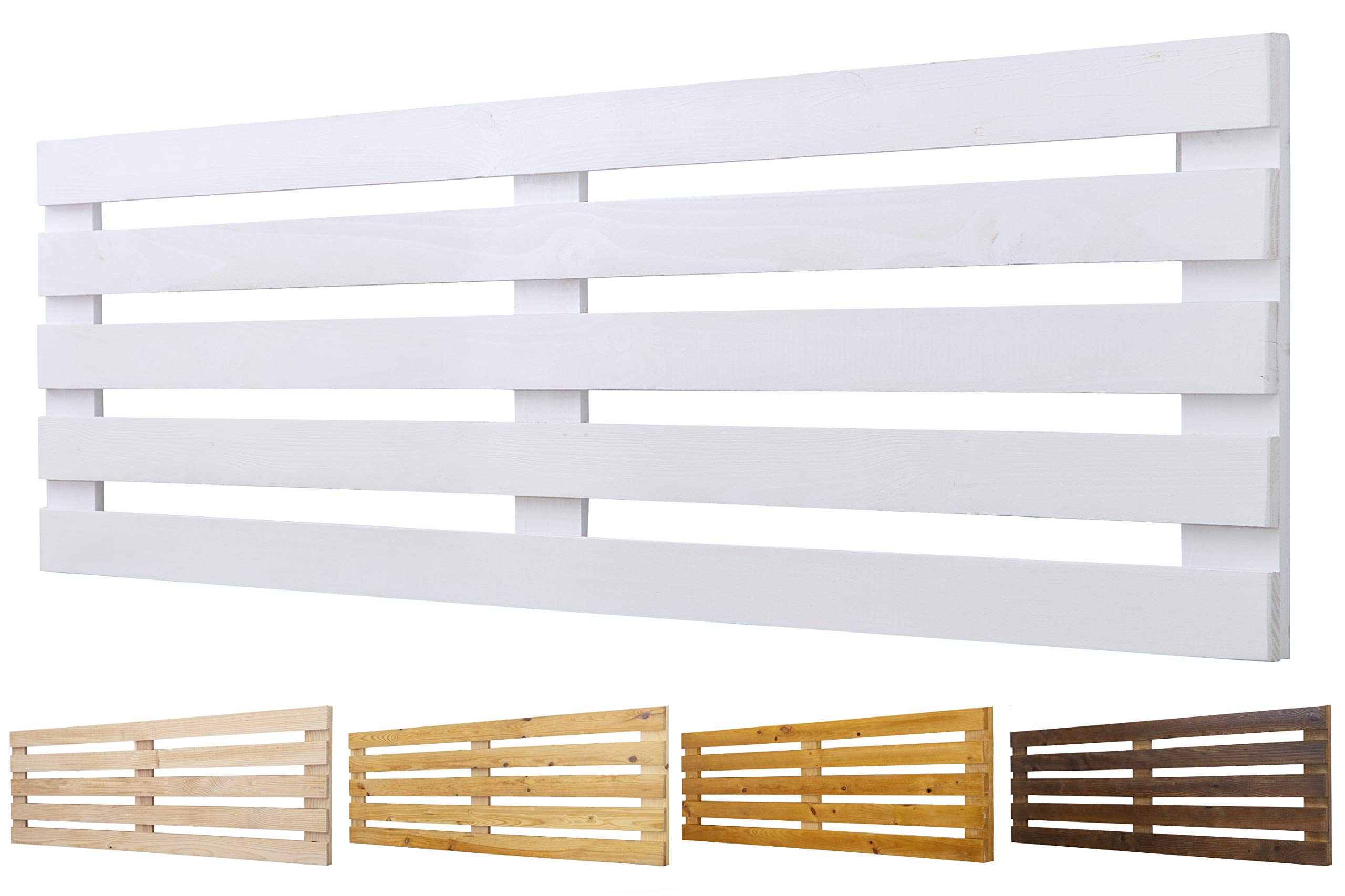 PALETS TALAVERA SL Cabecero de Madera Maciza Mod. Venecia para Camas de 80cm, 90cm, 110cm, 135cm, 150cm. Herrajes incluidosCIA (145cm X 60cm, Blanco)