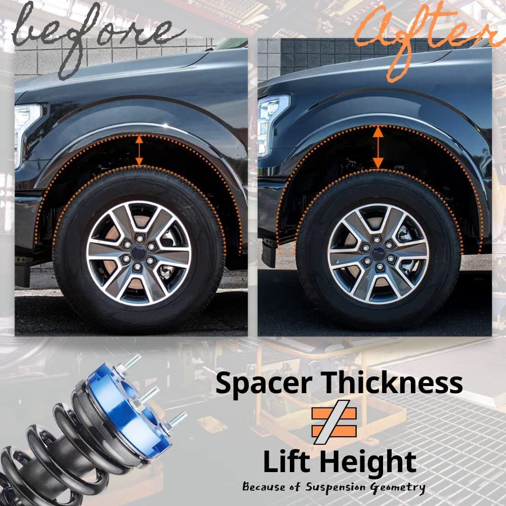 JINGLING Entretoises de Suspension avant 2.5" Blocks de Suspension arrière 2" Kits de Levage for Land Cruiser Prado LC120 LC150 2002-2019 Resort adaptateur de levage (avant et arrière)