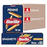 Barilla Penne & Spaghetti Pasta Variety Pack, 16 oz. Boxes (Pack of 8) - Non-GMO, Made with Durum Wheat Semolina - Kosher Certified