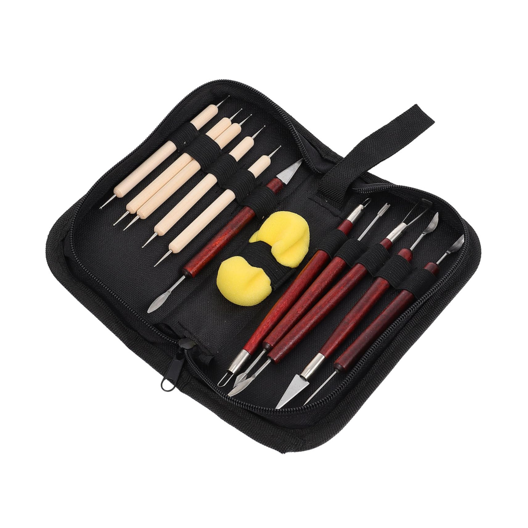 Tofficu Professional Pottery Tools 12-Piece Polymer Clay Set Clay Modeling Tools for Cutting Scraping Carving Smoothing