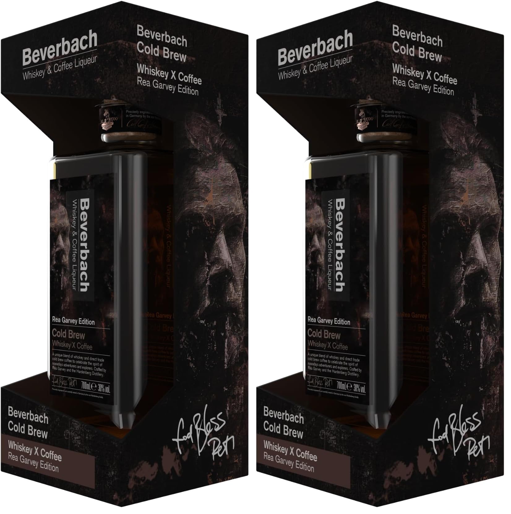 Beverbach Cold Brew - Whiskey X Coffee Liqueur I Rea Garvey Edition I in Geschenkhülle I Kaffeelikör I 100% Fairtrade Arabica Coffee I 30% vol. I 0,7 l (Packung mit 2)