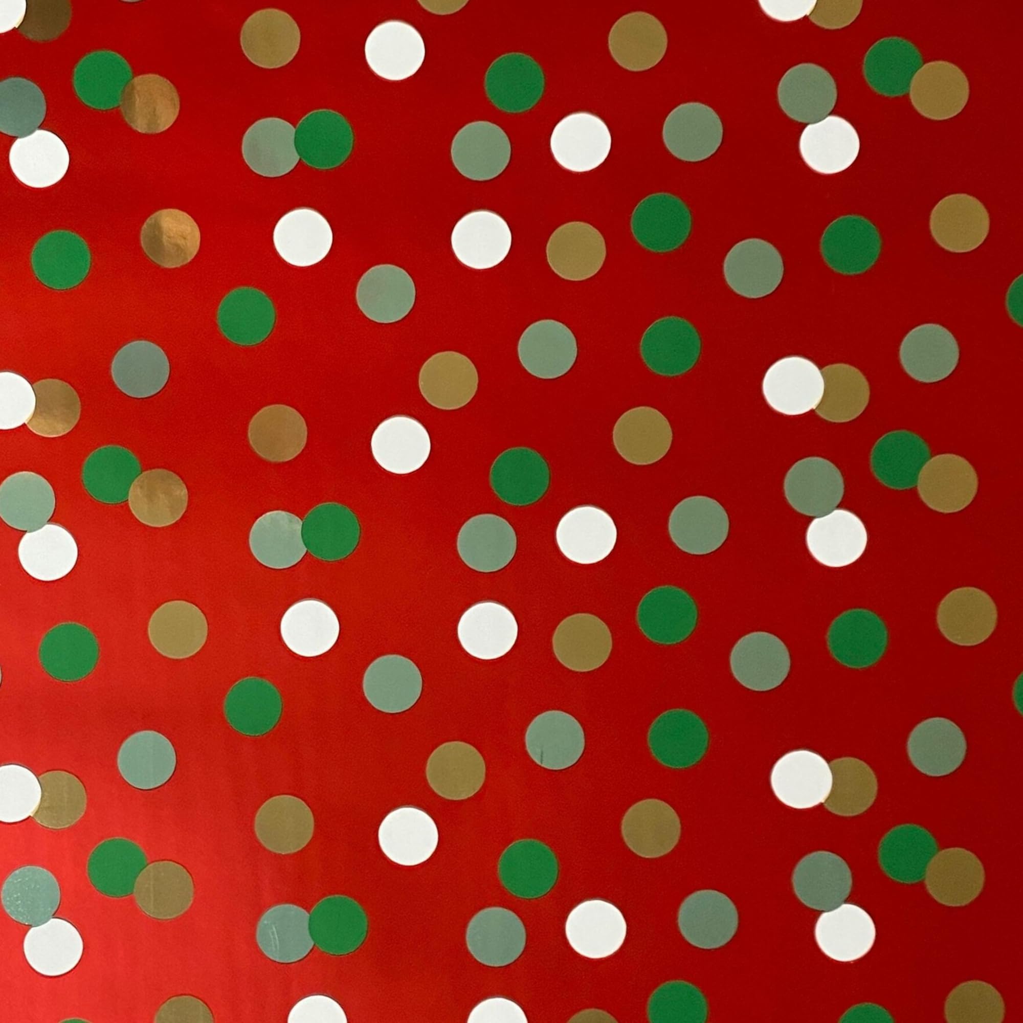 Celebrate ItRed & Multicolor Foil Dot Gift Wrap Christmas Gift Wrap
