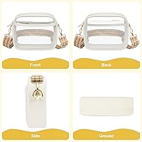 Vista 16 de KETIEE Bolso cruzado transparente, aprobado para estadios, para conciertos, eventos deportivos, festivales